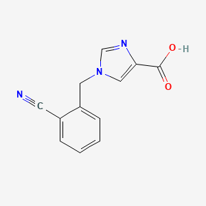 molecular formula C12H9N3O2 B1474832 1-(2-cyanobenzyl)-1H-imidazole-4-carboxylic acid CAS No. 1979902-20-9