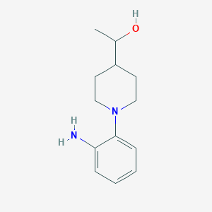 molecular formula C13H20N2O B1474838 1-(1-(2-Aminophenyl)piperidin-4-yl)ethan-1-ol CAS No. 1694758-06-9