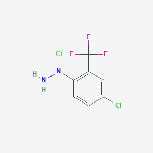 1-Chloro-1-[4-chloro-2-(trifluoromethyl)phenyl]hydrazine