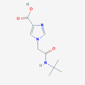 molecular formula C10H15N3O3 B1474849 1-(2-(tert-butylamino)-2-oxoethyl)-1H-imidazole-4-carboxylic acid CAS No. 1696857-56-3