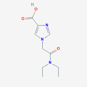 molecular formula C10H15N3O3 B1474850 1-(2-(diethylamino)-2-oxoethyl)-1H-imidazole-4-carboxylic acid CAS No. 1702915-89-6