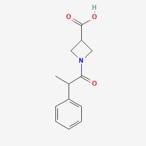 1-(2-Phenylpropanoyl)azetidine-3-carboxylic acid