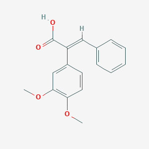 (E)-2-(3,4-dimethoxyphenyl)-3-phenylprop-2-enoic acid