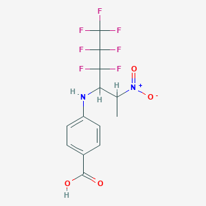 4-[(4,4,5,5,6,6,6-Heptafluoro-2-nitrohexan-3-yl)amino]benzoic acid