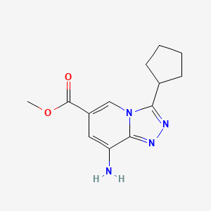 Methyl 8-amino-3-cyclopentyl[1,2,4]triazolo[4,3-a]pyridine-6-carboxylate