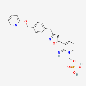 [2-Imino-3-[3-[[4-(pyridin-2-yloxymethyl)phenyl]methyl]-1,2-oxazol-5-yl]pyridin-1-yl]methyl dihydrogen phosphate