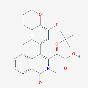 (2s)-Tert-Butoxy[4-(8-Fluoro-5-Methyl-3,4-Dihydro-2h-Chromen-6-Yl)-2-Methyl-1-Oxo-1,2-Dihydroisoquinolin-3-Yl]ethanoic Acid