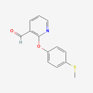 molecular formula C13H11NO2S B1474867 2-(4-Methylsulfanylphenoxy)-pyridine-3-carbaldehyde CAS No. 473255-86-6