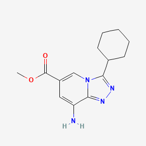 Methyl 8-amino-3-cyclohexyl-[1,2,4]triazolo[4,3-a]pyridine-6-carboxylate