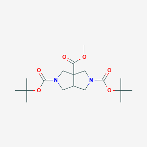 2,5-Di(tert-butyl) 3a-methyl dihydropyrrolo[3,4-c]pyrrole-2,3a,5(1H,3H,4H)-tricarboxylate