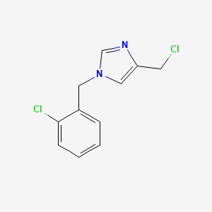 molecular formula C11H10Cl2N2 B1474875 1-(2-氯苄基)-4-(氯甲基)-1H-咪唑 CAS No. 1698953-35-3