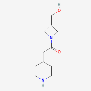 molecular formula C11H20N2O2 B1474877 1-(3-(Hydroxymethyl)azetidin-1-yl)-2-(piperidin-4-yl)ethan-1-one CAS No. 1703017-39-3