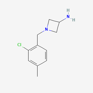 molecular formula C11H15ClN2 B1474879 1-(2-Chloro-4-methylbenzyl)azetidin-3-amine CAS No. 1691176-76-7