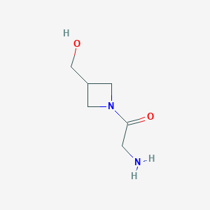 molecular formula C6H12N2O2 B1474883 2-Amino-1-(3-(hydroxymethyl)azetidin-1-yl)ethan-1-one CAS No. 1691065-85-6