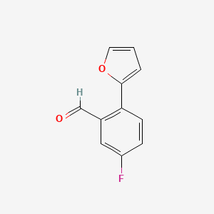 molecular formula C11H7FO2 B1474894 5-氟-2-(呋喃-2-基)苯甲醛 CAS No. 1651211-55-0