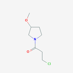 molecular formula C8H14ClNO2 B1474905 3-氯-1-(3-甲氧基吡咯烷-1-基)丙酮 CAS No. 1694239-91-2