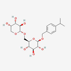 (2R,3R,4S,5S,6R)-2-[(4-propan-2-ylphenyl)methoxy]-6-[[(2S,3R,4S,5S)-3,4,5-trihydroxyoxan-2-yl]oxymethyl]oxane-3,4,5-triol