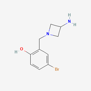 molecular formula C10H13BrN2O B1474915 2-((3-Aminoazetidin-1-yl)methyl)-4-bromophenol CAS No. 1700488-35-2