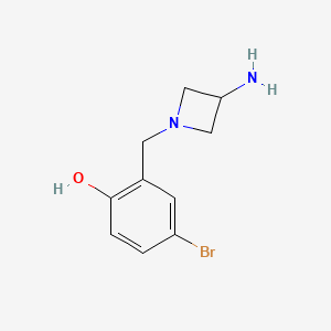 molecular formula C10H13BrN2O B1474915 2-((3-氨基氮杂环丁-1-基)甲基)-4-溴苯酚 CAS No. 1700488-35-2