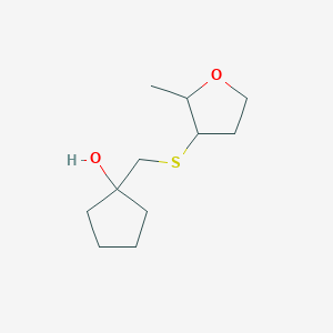 1-{[(2-Methyloxolan-3-yl)sulfanyl]methyl}cyclopentan-1-ol