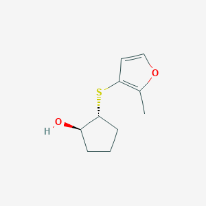 molecular formula C10H14O2S B1474920 (1R,2R)-2-[(2-甲基呋喃-3-基)硫烷基]环戊醇 CAS No. 1690131-39-5