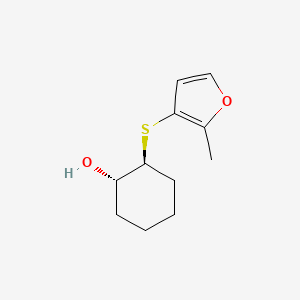 molecular formula C11H16O2S B1474922 (1S,2S)-2-[(2-methylfuran-3-yl)sulfanyl]cyclohexan-1-ol CAS No. 1689883-57-5
