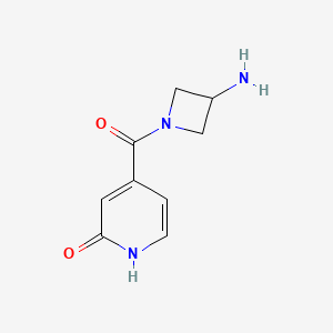 molecular formula C9H11N3O2 B1474924 4-(3-氨基氮杂环丁烷-1-羰基)吡啶-2(1H)-酮 CAS No. 1702245-94-0