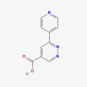 molecular formula C10H7N3O2 B1474931 6-(Pyridin-4-yl)pyridazine-4-carboxylic acid CAS No. 1889784-35-3