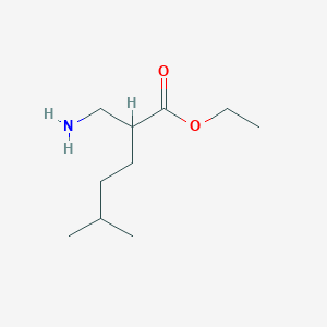 molecular formula C10H21NO2 B14749320 Ethyl 2-(aminomethyl)-5-methylhexanoate 