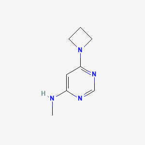 molecular formula C8H12N4 B1474933 6-(azetidin-1-yl)-N-methylpyrimidin-4-amine CAS No. 1862907-79-6