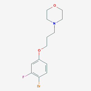 molecular formula C13H17BrFNO2 B1474935 4-[3-(4-Bromo-3-fluorophenoxy)-propyl]-morpholine CAS No. 1825390-44-0