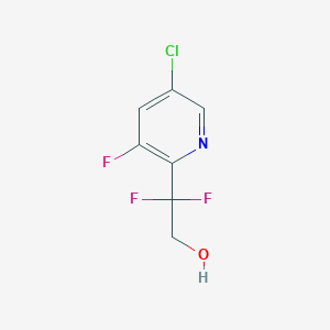 molecular formula C7H5ClF3NO B1474936 2-(5-Chloro-3-fluoropyridin-2-yl)-2,2-difluoroethanol CAS No. 1838637-19-6