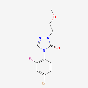 molecular formula C11H11BrFN3O2 B1474938 4-(4-bromo-2-fluorophenyl)-1-(2-methoxyethyl)-1H-1,2,4-triazol-5(4H)-one CAS No. 1632497-65-4