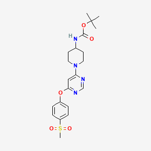 1,1-Dimethylethyl N-[1-[6-[4-(methylsulfonyl)phenoxy]-4-pyrimidinyl]-4-piperidinyl]carbamate