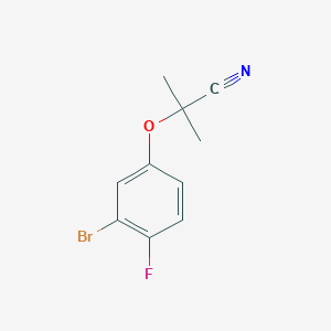 molecular formula C10H9BrFNO B1474942 2-(3-Bromo-4-fluorophenoxy)-2-methylpropanenitrile CAS No. 1680208-48-3