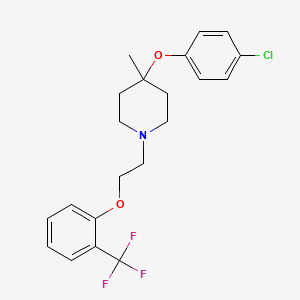 4-(4-Chlorophenoxy)-4-methyl-1-[2-[2-(trifluoromethyl)phenoxy]ethyl]piperidine