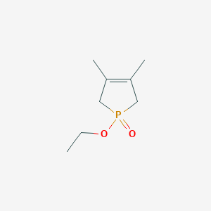 molecular formula C8H15O2P B14749475 1-Ethoxy-3,4-dimethyl-2,5-dihydro-1lambda5-phosphole 1-oxide CAS No. 1005-95-4