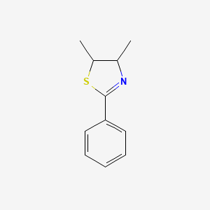 molecular formula C11H13NS B14749486 4,5-Dimethyl-2-phenyl-4,5-dihydro-1,3-thiazole CAS No. 5243-91-4