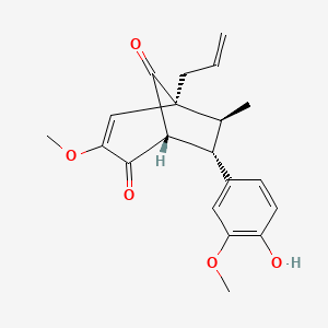 (1S,5S,6S,7S)-7-(4-hydroxy-3-methoxyphenyl)-3-methoxy-6-methyl-5-prop-2-enylbicyclo[3.2.1]oct-3-ene-2,8-dione