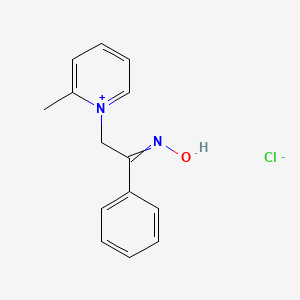 1-[2-(Hydroxyimino)-2-phenylethyl]-2-methylpyridin-1-ium chloride