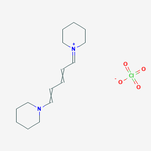 molecular formula C15H25ClN2O4 B14749555 1-[5-(Piperidin-1-yl)penta-2,4-dien-1-ylidene]piperidin-1-ium perchlorate CAS No. 2473-39-4