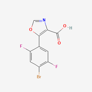 molecular formula C10H4BrF2NO3 B1474957 5-(4-Bromo-2,5-difluorophenyl)oxazole-4-carboxylic acid CAS No. 1817835-45-2