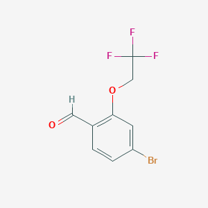 molecular formula C9H6BrF3O2 B1474958 4-溴-2-(2,2,2-三氟乙氧基)苯甲醛 CAS No. 1099630-09-7