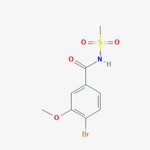 molecular formula C9H10BrNO4S B1474962 4-溴-3-甲氧基-N-(甲磺酰基)苯甲酰胺 CAS No. 1694636-73-1