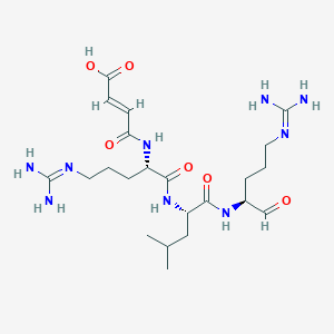 (E)-4-[[(2S)-5-(diaminomethylideneamino)-1-[[(2S)-1-[[(2S)-5-(diaminomethylideneamino)-1-oxopentan-2-yl]amino]-4-methyl-1-oxopentan-2-yl]amino]-1-oxopentan-2-yl]amino]-4-oxobut-2-enoic acid