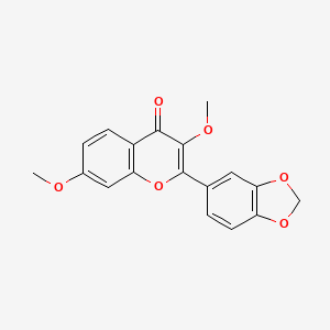 molecular formula C18H14O6 B14749638 Demethoxykanugin CAS No. 1668-33-3