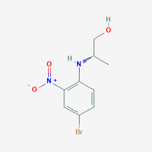 molecular formula C9H11BrN2O3 B1474964 (S)-2-(4-bromo-2-nitrophenylamino)propan-1-ol CAS No. 1778665-29-4