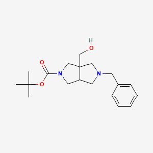 molecular formula C19H28N2O3 B1474967 tert-Butyl 5-benzyl-3a-(hydroxymethyl)hexahydropyrrolo[3,4-c]pyrrole-2(1H)-carboxylate CAS No. 1807498-71-0