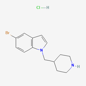 5-bromo-1-(piperidin-4-ylmethyl)-1H-indole hydrochloride