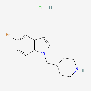 molecular formula C14H18BrClN2 B1474969 5-bromo-1-(piperidin-4-ylmethyl)-1H-indole hydrochloride CAS No. 1808957-59-6